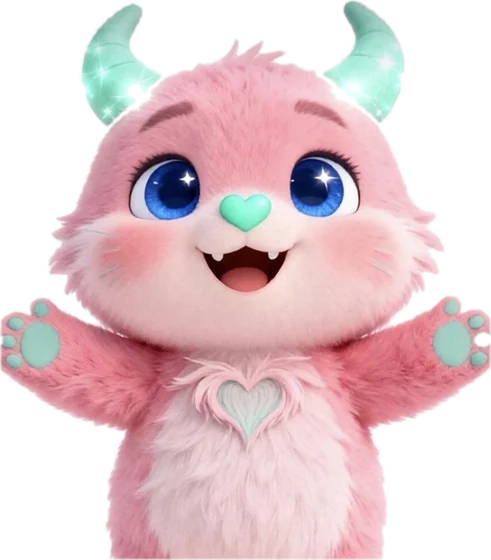 Peaches, a character from the Anxiety Cure for Children App
